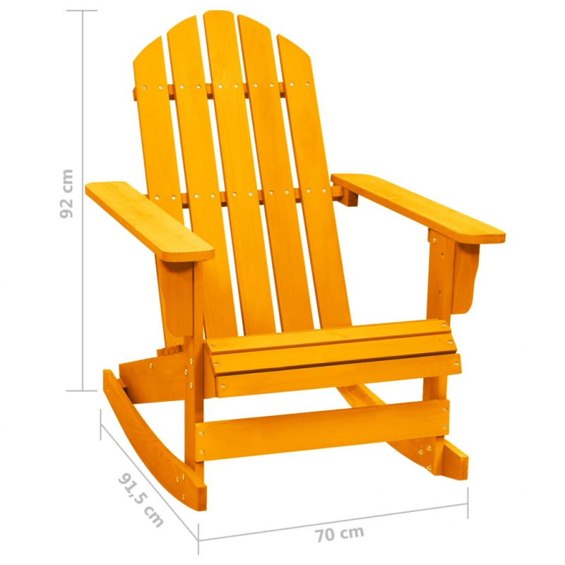 Adirondack-Schaukelstuhl Massivholz Tanne Orange