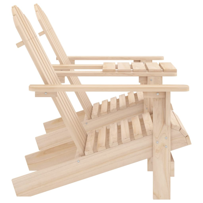 Adirondack-Gartenstühle mit Tisch Massivholz Tanne