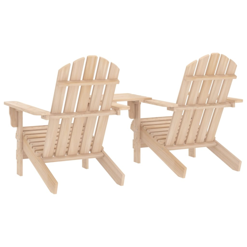 Adirondack-Gartenstühle mit Tisch Massivholz Tanne
