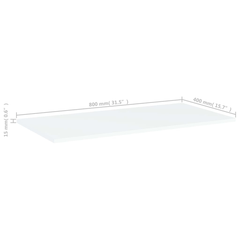 Bücherregal-Bretter 4 Stk. Weiß 80x40x1,5 cm Holzwerkstoff