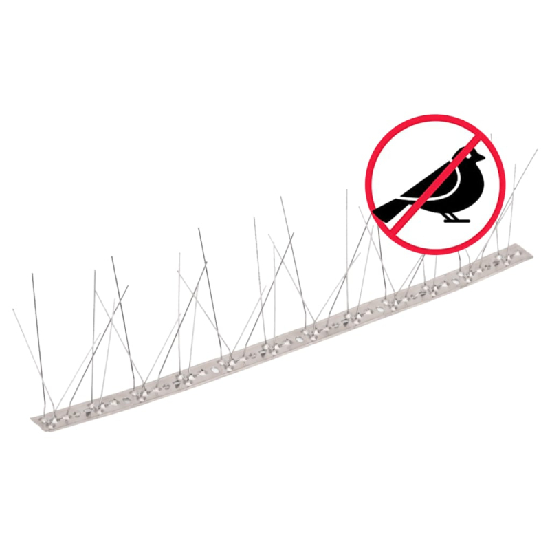 10-tlg. Taubenabwehr Spikes-Set Edelstahl 5 m 5-reihig