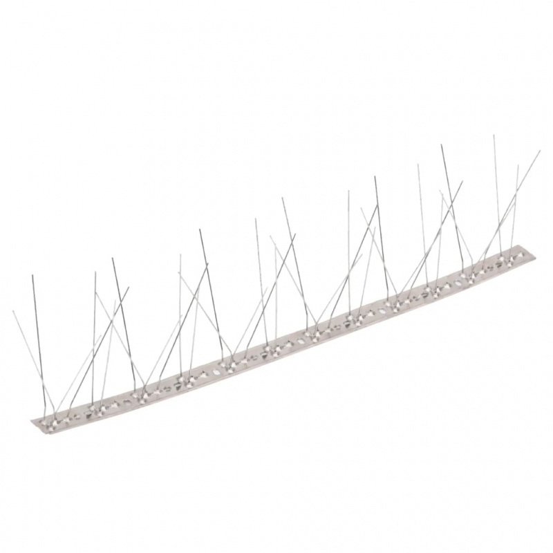 40-tlg. Taubenabwehr Spikes-Set Edelstahl 20 m 5-reihig