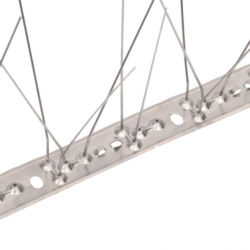 40-tlg. Taubenabwehr Spikes-Set Edelstahl 20 m 5-reihig