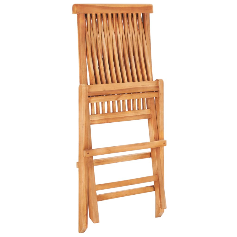 3-tlg. Bistro-Set mit Kissen Grau Karomuster Massivholz Teak