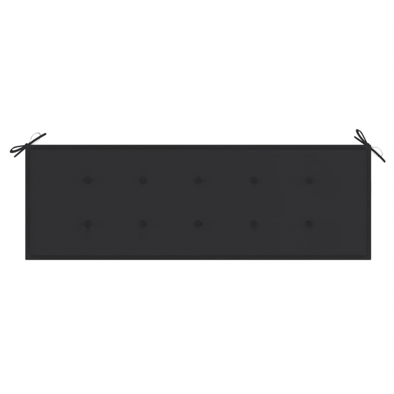 Stapelbare Gartenbank mit Auflage 159 cm Massivholz Teak