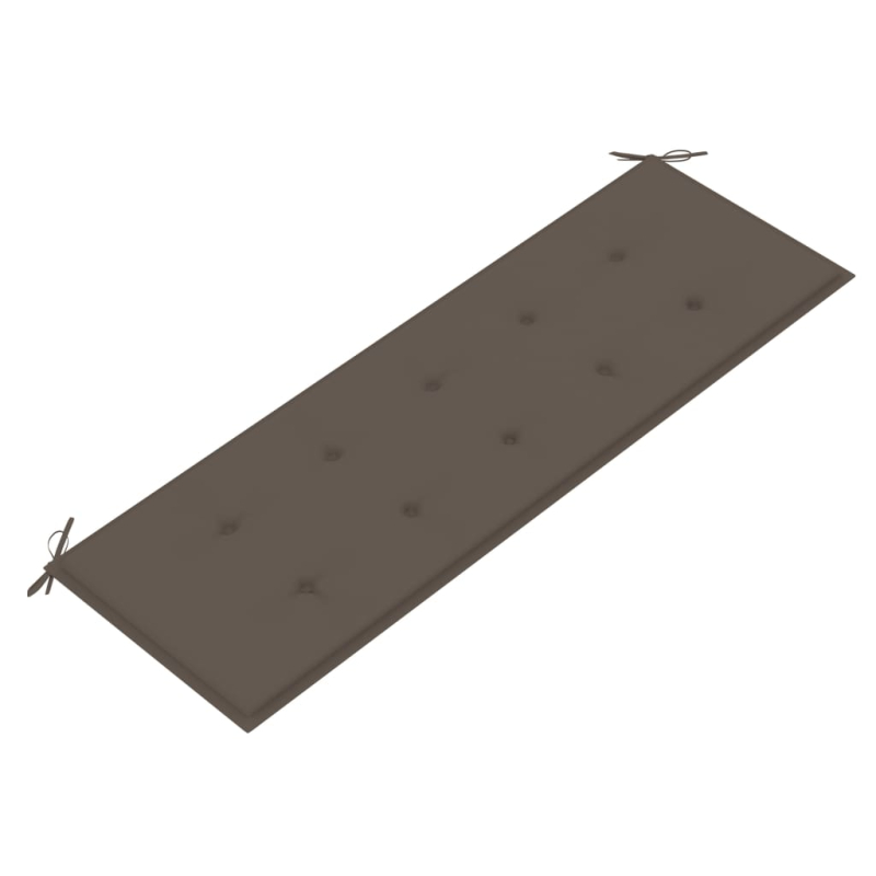 Stapelbare Gartenbank mit Auflage 159 cm Massivholz Teak