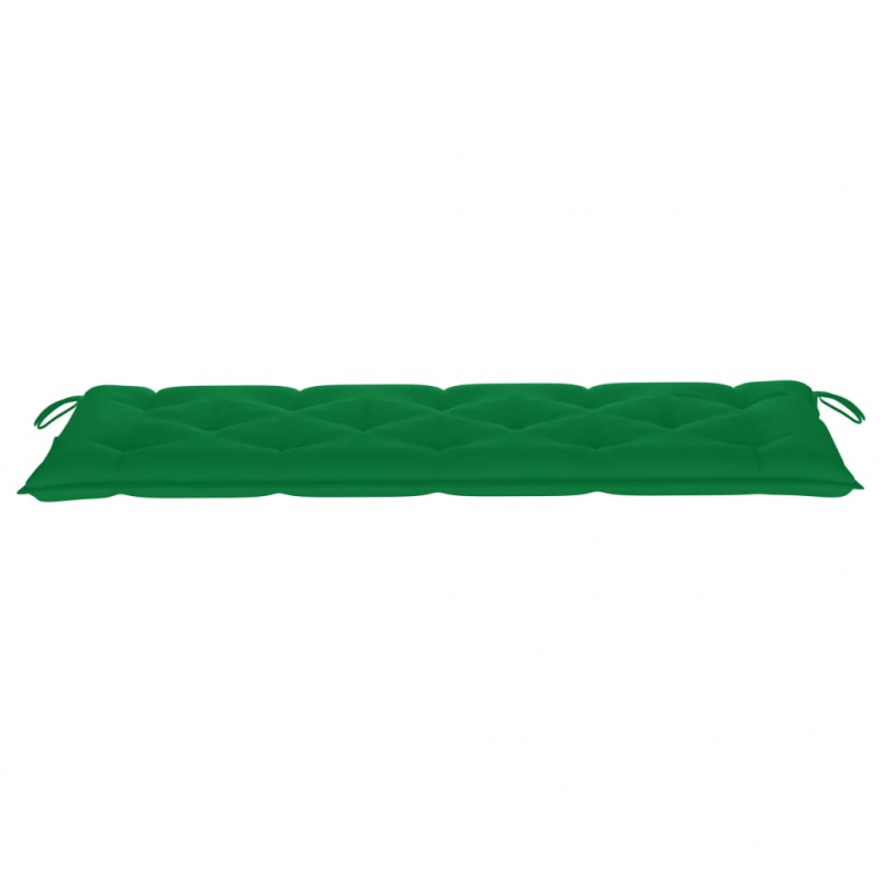 Stapelbare Gartenbank mit Auflage 159 cm Massivholz Teak