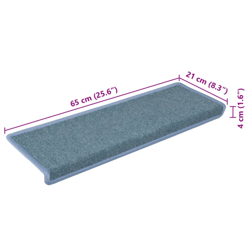 Stufenmatten 15 Stk. 65x21x4 cm Blau