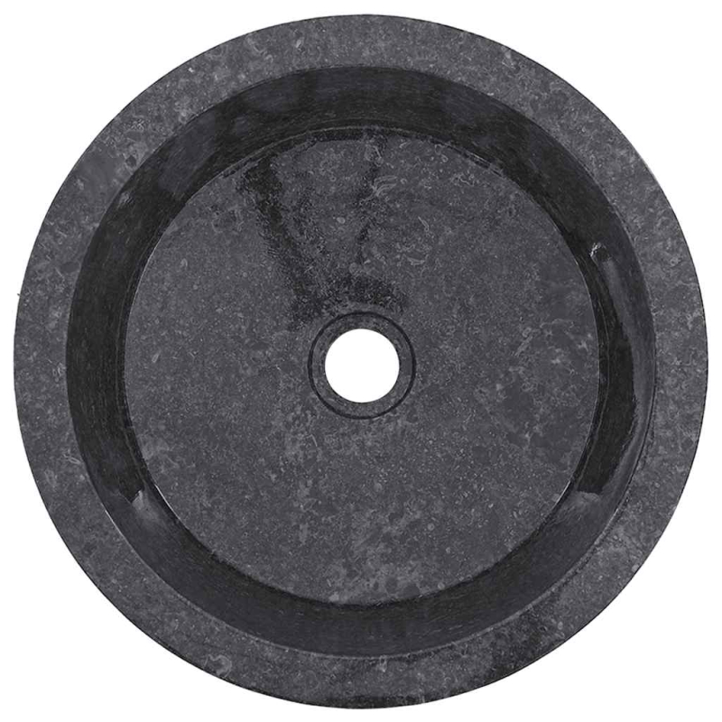 Waschbecken Grau Ø40x15 cm Marmor