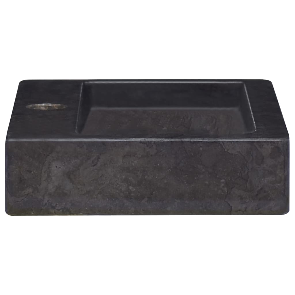 Wandwaschbecken Schwarz 38x24x6,5 cm Marmor