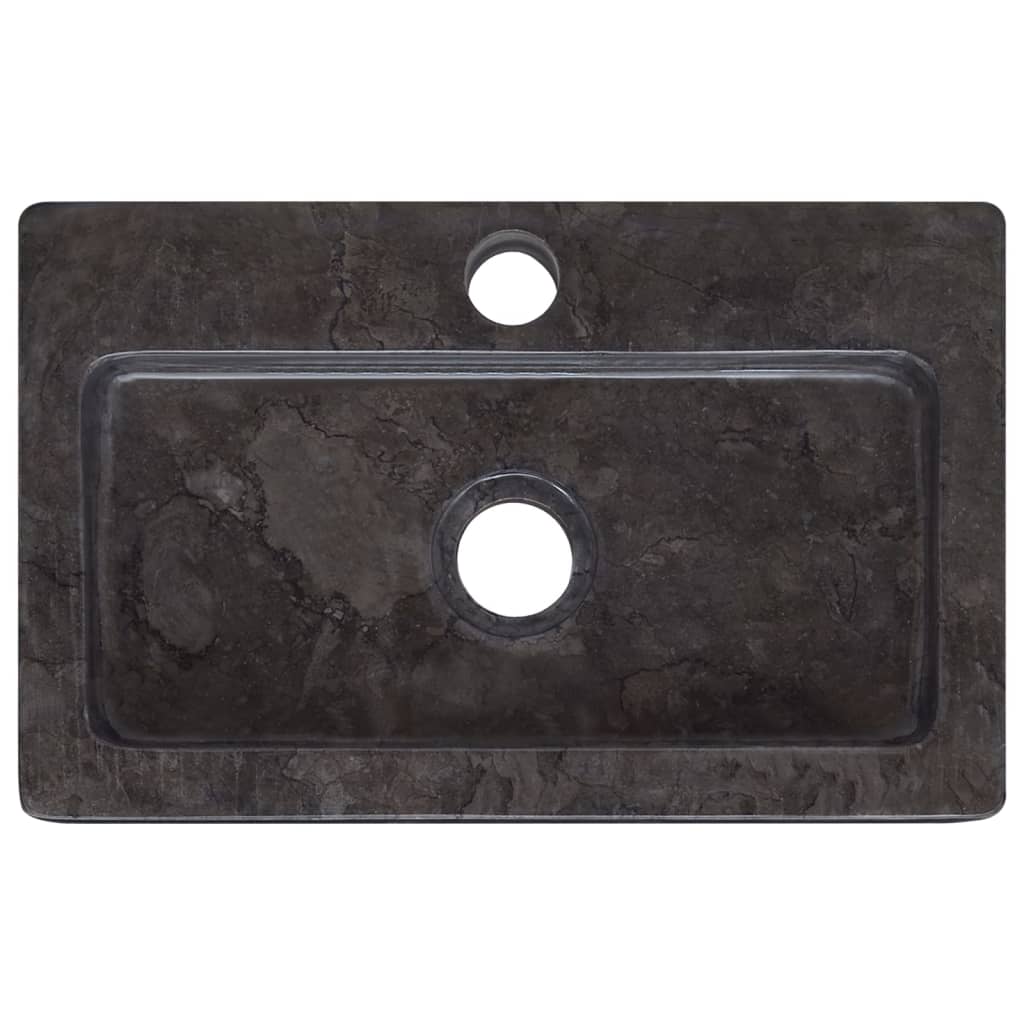 Wandwaschbecken Schwarz 38x24x6,5 cm Marmor