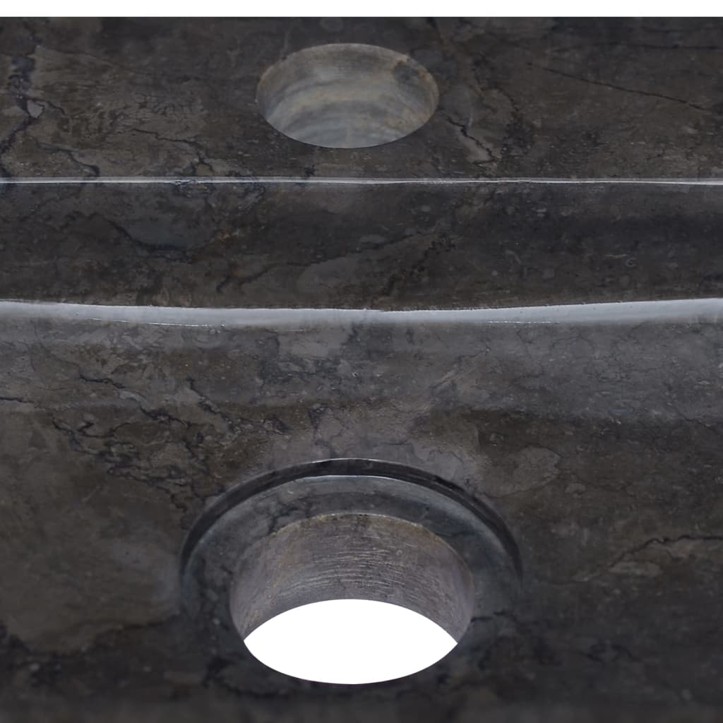 Wandwaschbecken Schwarz 38x24x6,5 cm Marmor