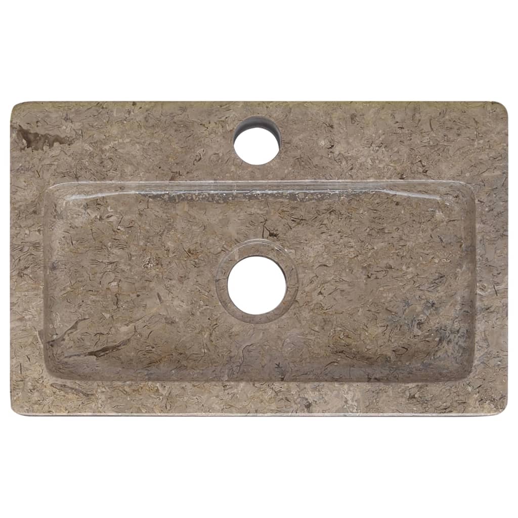 Waschbecken Grau 38x24x6,5 cm Marmor