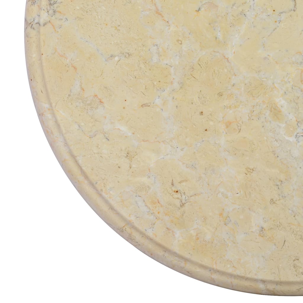 Tischplatte Creme Ø40x2,5 cm Marmor