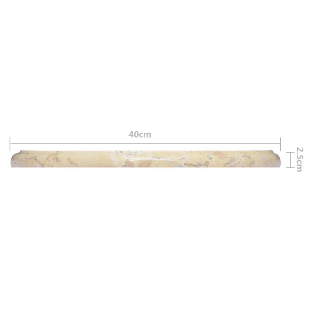 Tischplatte Creme Ø40x2,5 cm Marmor