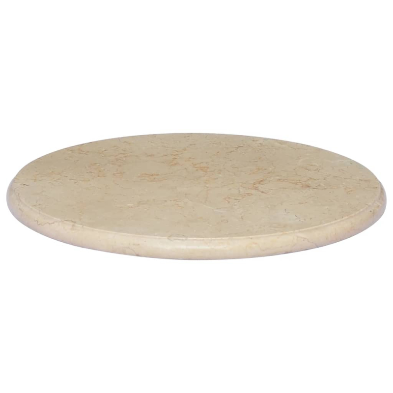 Tischplatte Creme Ø50x2,5 cm Marmor