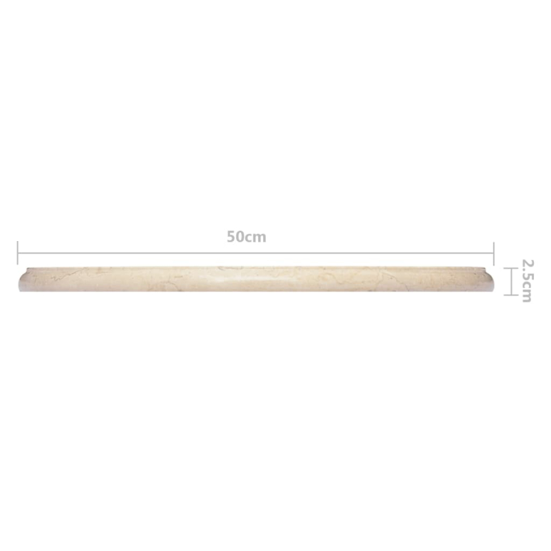 Tischplatte Creme Ø50x2,5 cm Marmor