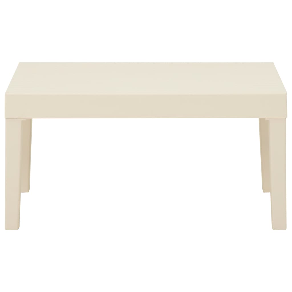 2-tlg. Garten-Lounge-Set mit Auflagen Kunststoff Weiß