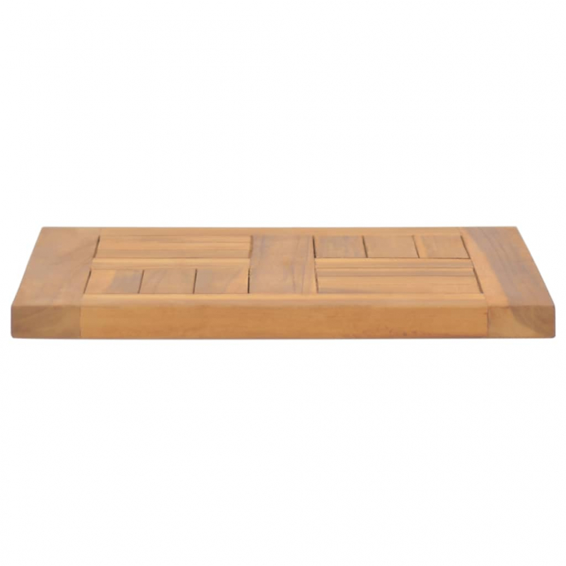 Tischplatte Quadratisch 40x40x2,5 cm Massivholz Teak
