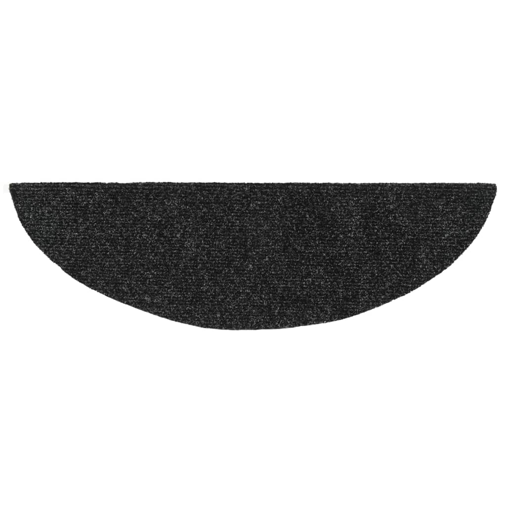 Selbstklebende Treppenmatten 10 Stk. Dunkelgrau 56x17x3 cm