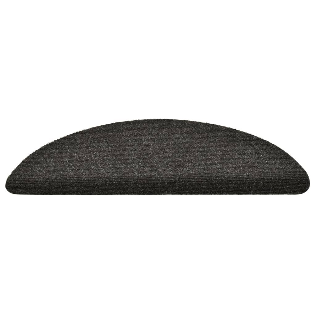 Selbstklebende Treppenmatten 10 Stk. Anthrazit 56x17x3 cm