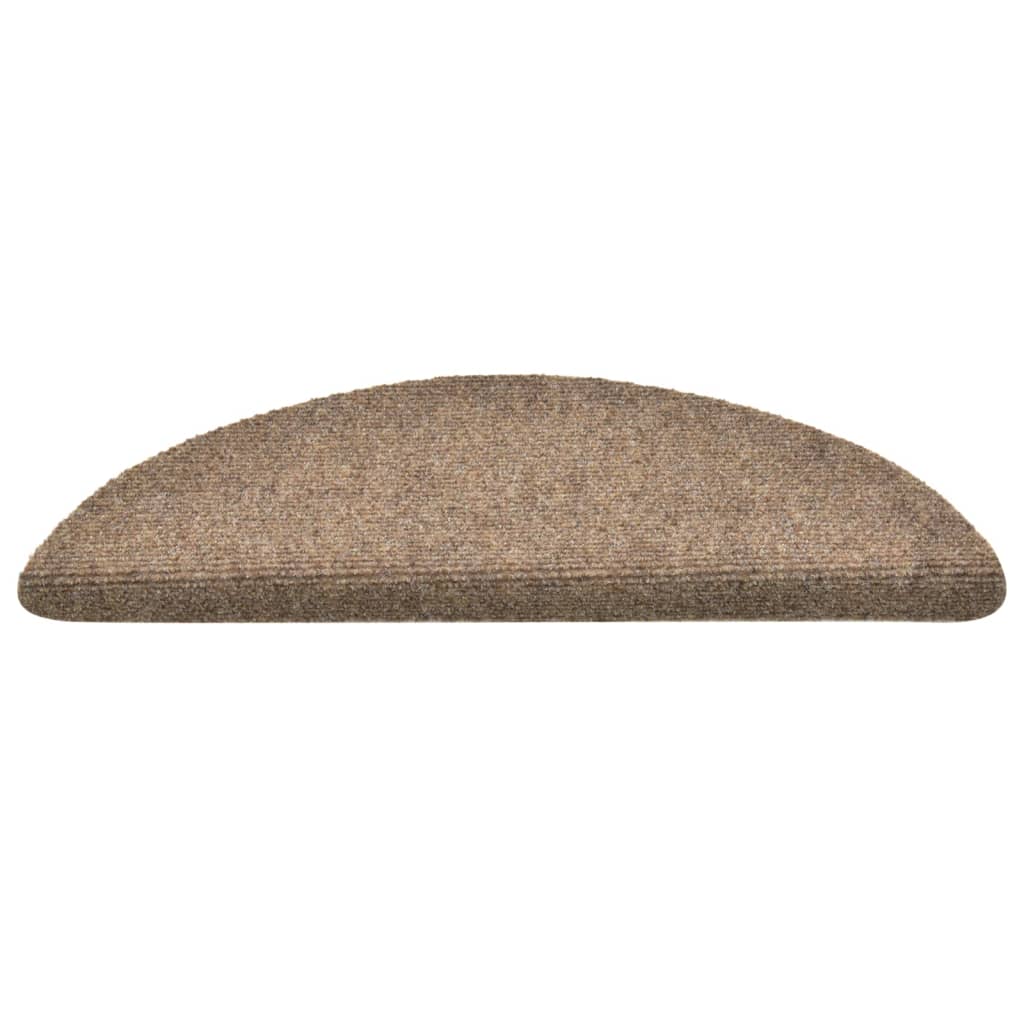 Selbstklebende Treppenmatten 10 Stk. Beige 56x17x3cm Nadelvlies