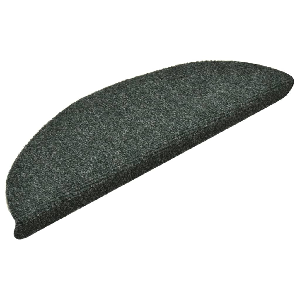 Selbstklebende Treppenmatten 10 Stk. Grün 56x17x3 cm Nadelvlies