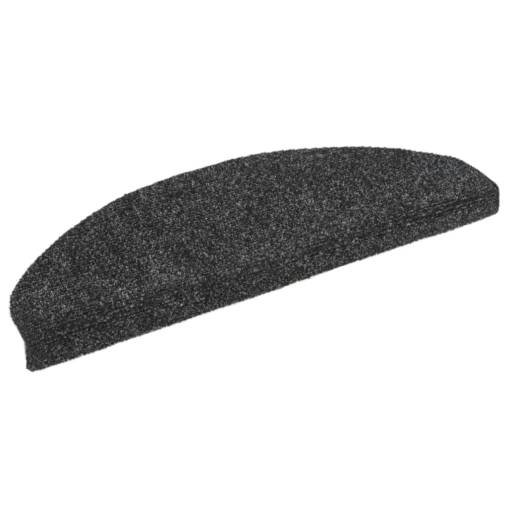 Selbstklebende Treppenmatten 10 Stk. Dunkelgrau 65x21x4 cm