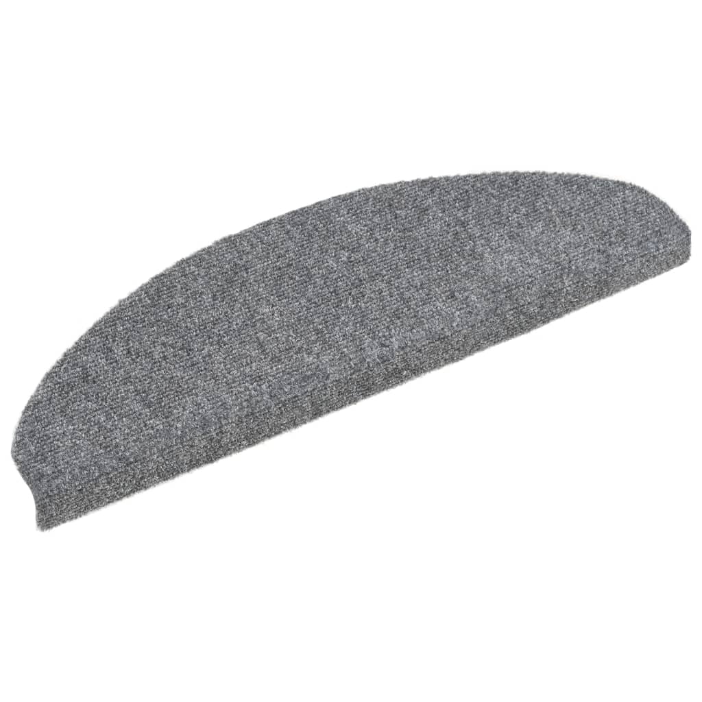 Selbstklebende Treppenmatten 10 Stk. Hellgrau 65x21x4 cm