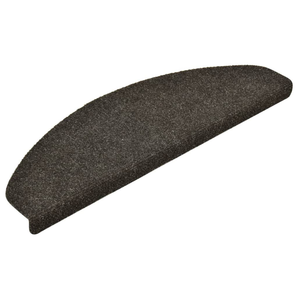 Selbstklebende Treppenmatten 10 Stk. Anthrazit 65x21x4 cm