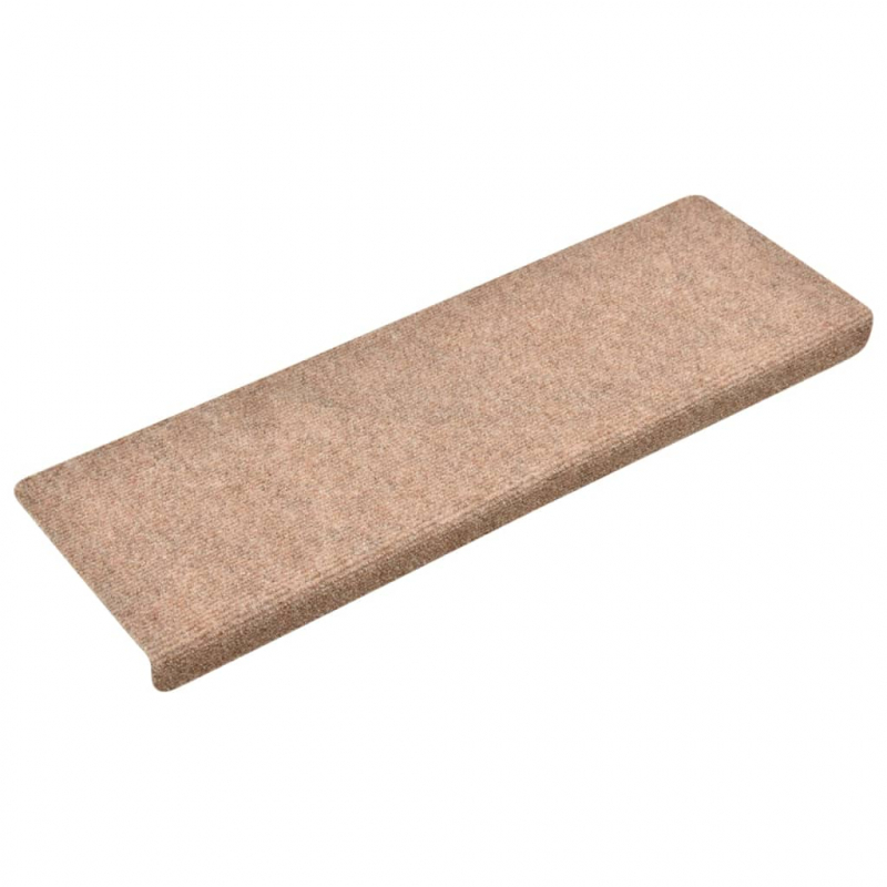Treppenmatten 10 Stk. Creme 65x21x4 cm Nadelvlies