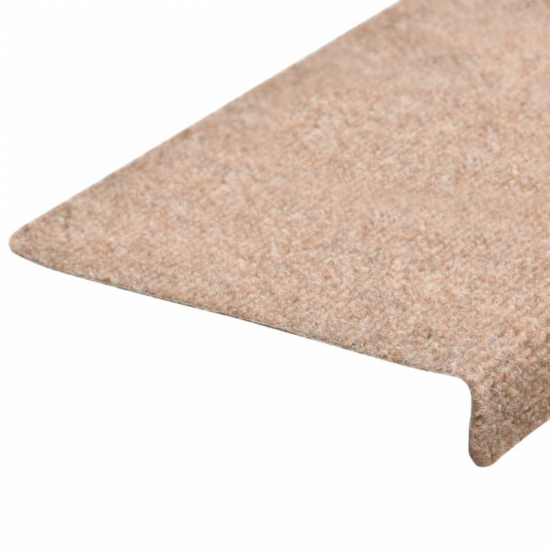 Treppenmatten 10 Stk. Creme 65x21x4 cm Nadelvlies