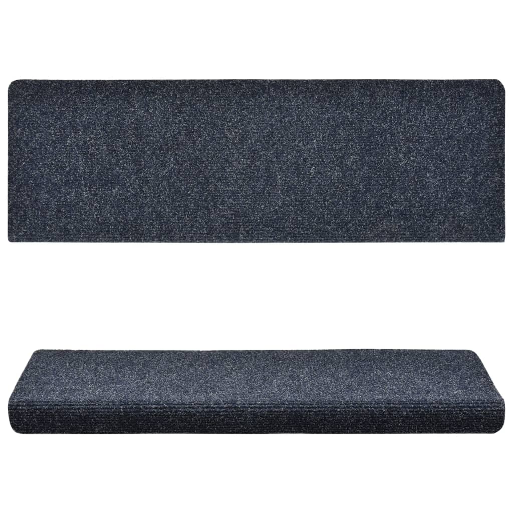 Treppenmatten 10 Stk. Anthrazit 65x21x4 cm Nadelvlies