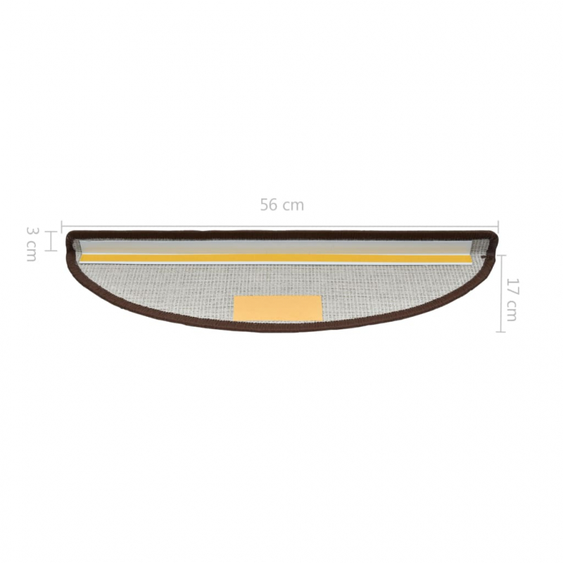 Stufenmatten 10 Stk. 56x17x3 cm Kaffeebraun