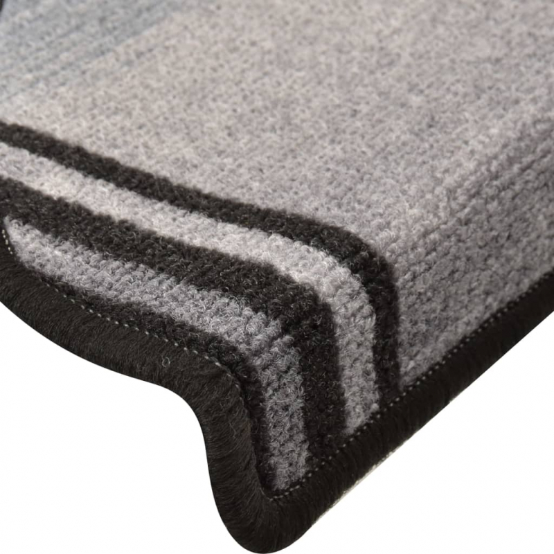 Stufenmatten Selbstklebend 5 Stk. 65x21x4 cm Schwarz Grau