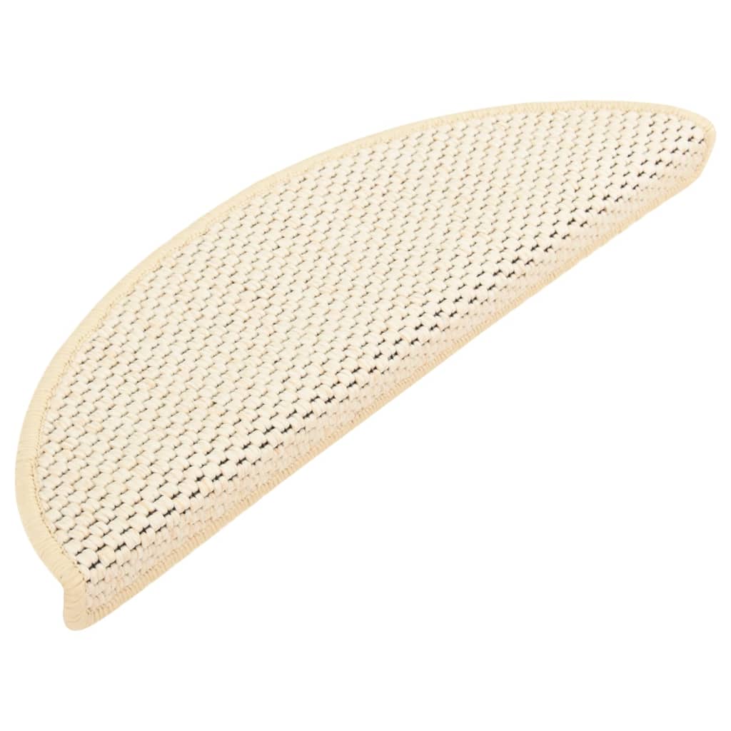 Treppenmatten Selbstklebend Sisal-Look 15 Stk. 56x17x3 Berber