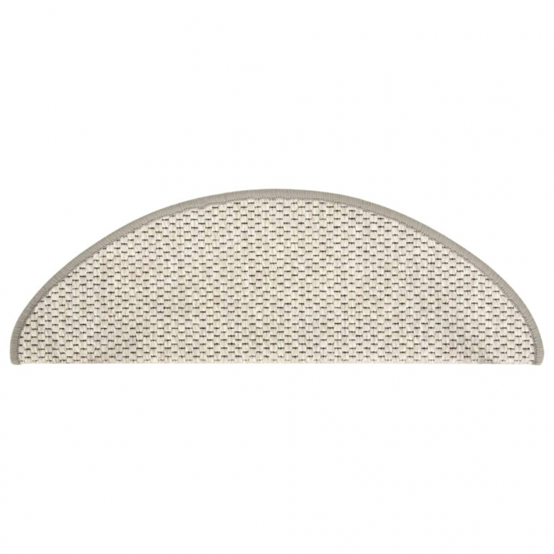 Treppenmatten Selbstklebend Sisal-Look 15 Stk. 65x21x4 Platina