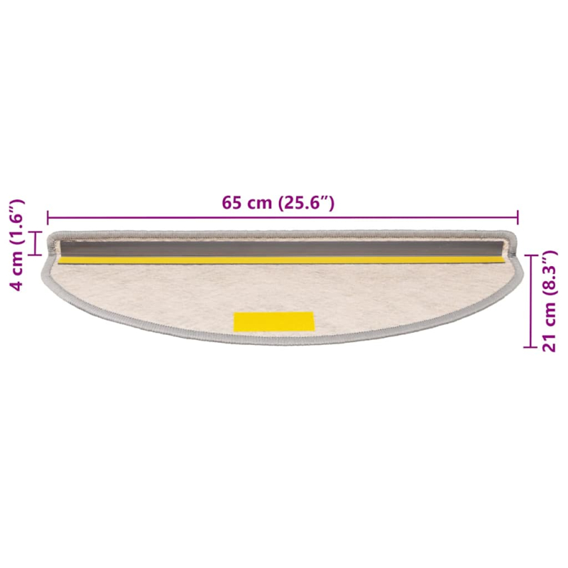 Treppenmatten Selbstklebend Sisal-Look 15 Stk. 65x21x4 Platina
