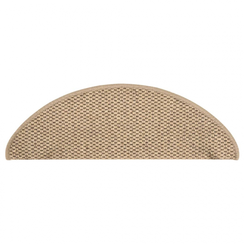 Treppenmatten Selbstklebend Sisal-Optik 15 Stk. 65x21x4 cm Sand