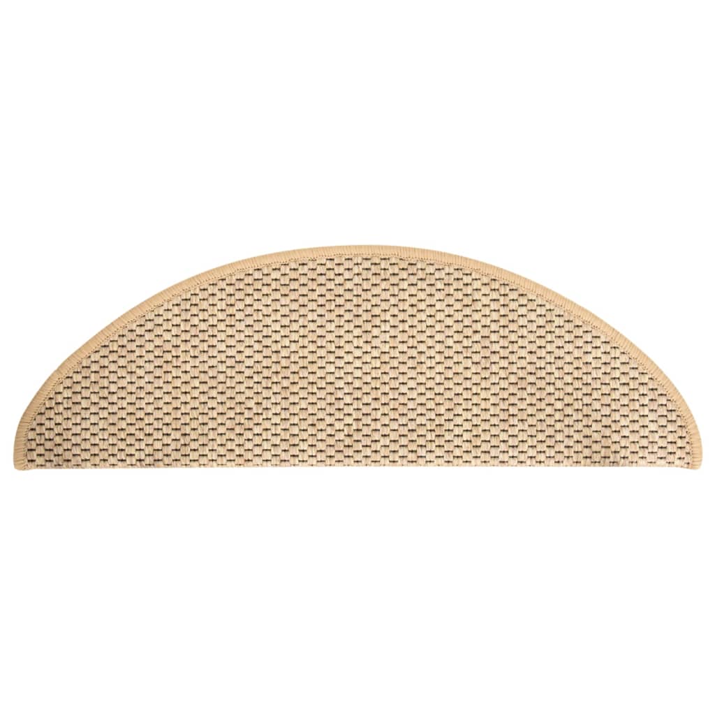 Treppenmatten Selbstklebend Sisal 15 Stk. 65x21x4 cm Hellbeige