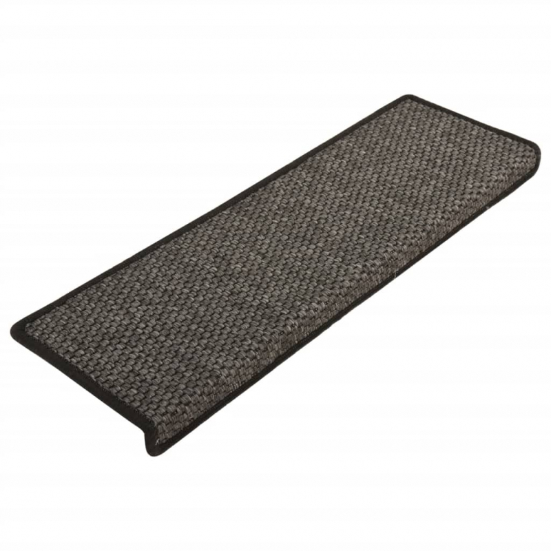 Treppenmatten Selbstklebend Sisal 15 Stk. 65x21x4 cm Anthrazit