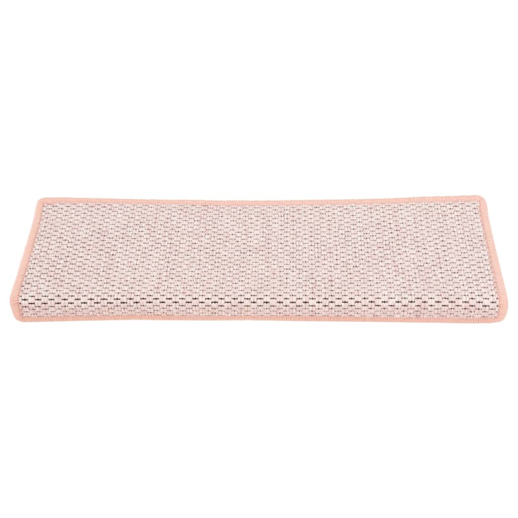 Treppenmatten Selbstklebend Sisal-Optik 15 Stk. 65x21x4 cm Rosa