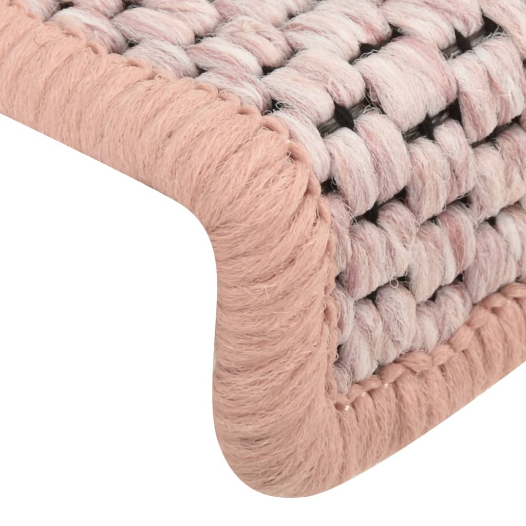 Treppenmatten Selbstklebend Sisal-Optik 15 Stk. 65x21x4 cm Rosa