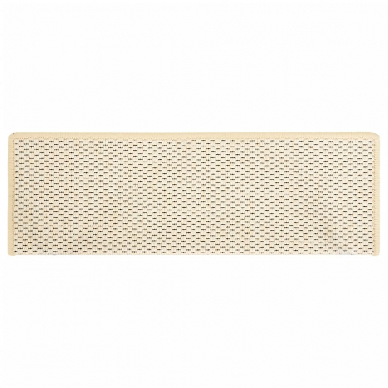 Treppenmatten Selbstklebend Sisal-Optik 15 Stk. 65x21x4cm Creme
