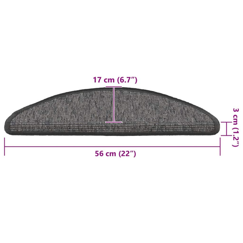Selbstklebende Treppenmatten 15 Stk. 56x17x3 cm Beige und Grau