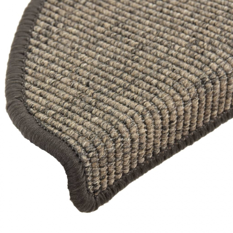 Stufenmatten Selbstklebend 15 Stk. Grau und Beige 65x21x4 cm