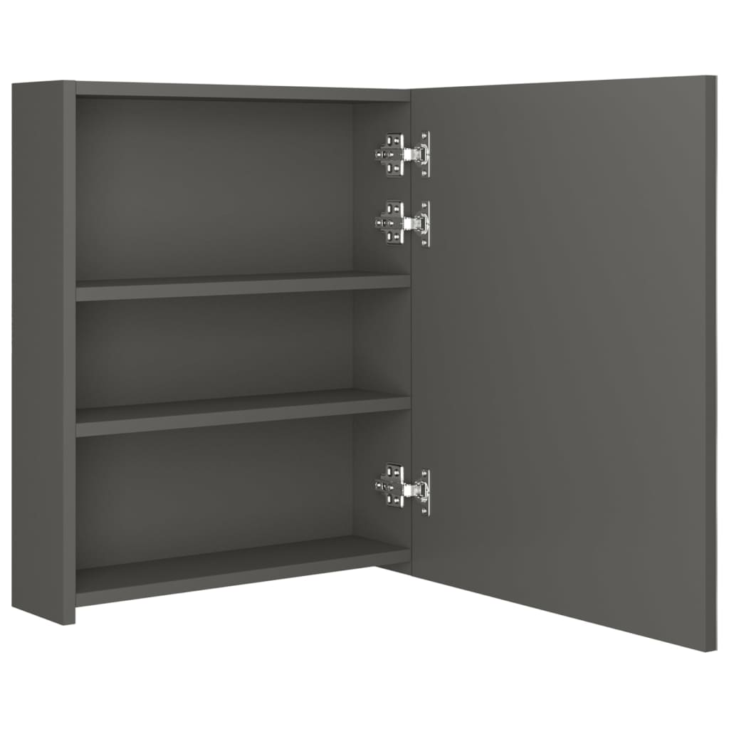 LED-Bad-Spiegelschrank Anthrazit 50x14x60 cm