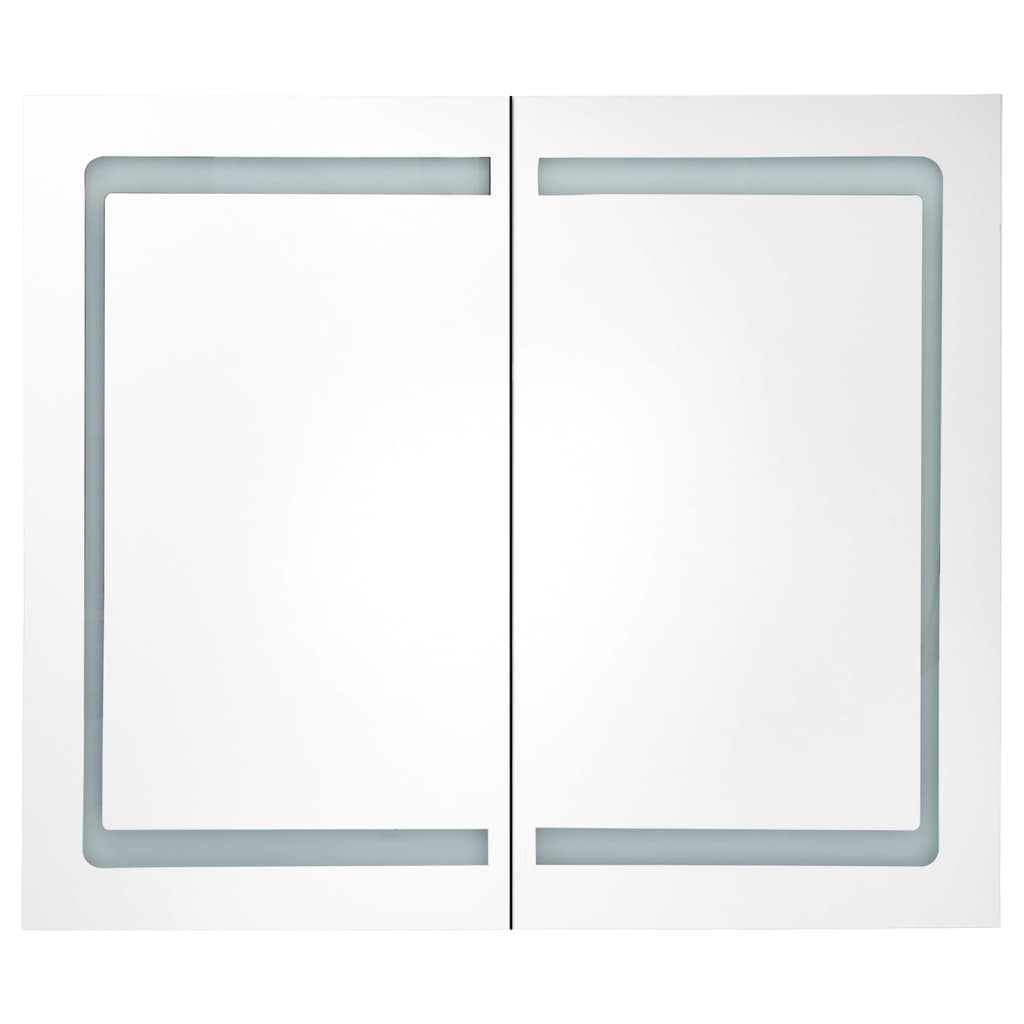 LED-Spiegelschrank fürs Bad Betongrau 80x12x68 cm
