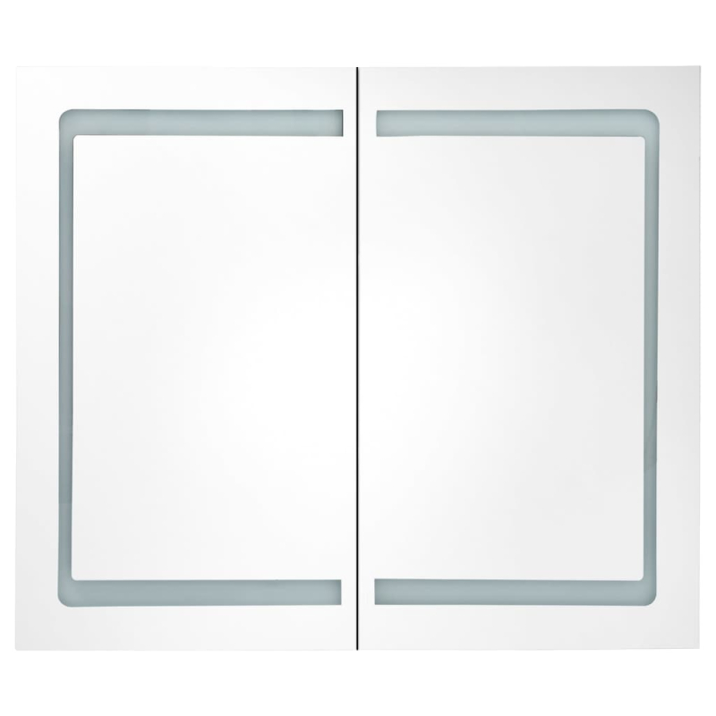 LED-Spiegelschrank fürs Bad Eichen-Optik 80x12x68 cm