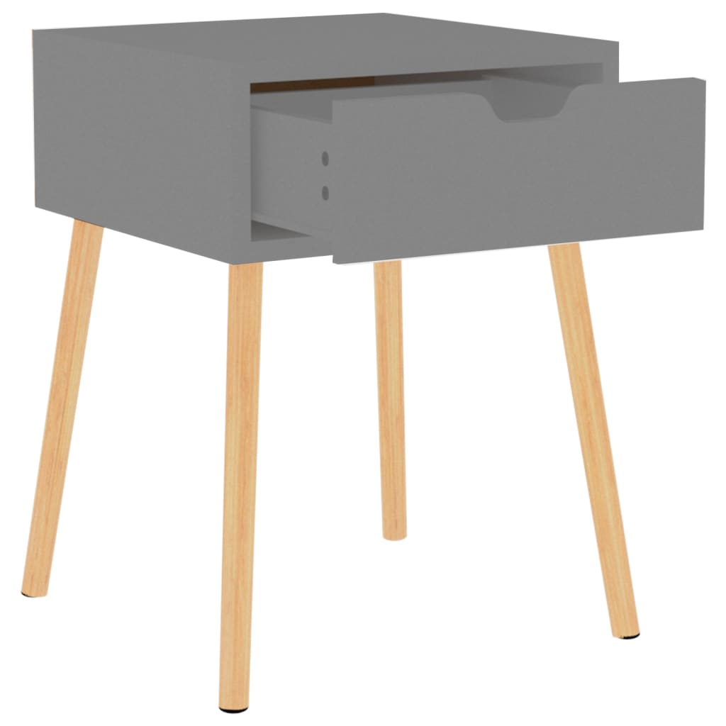 Nachttische 2 Stk. Grau 40x40x56 cm Holzwerkstoff